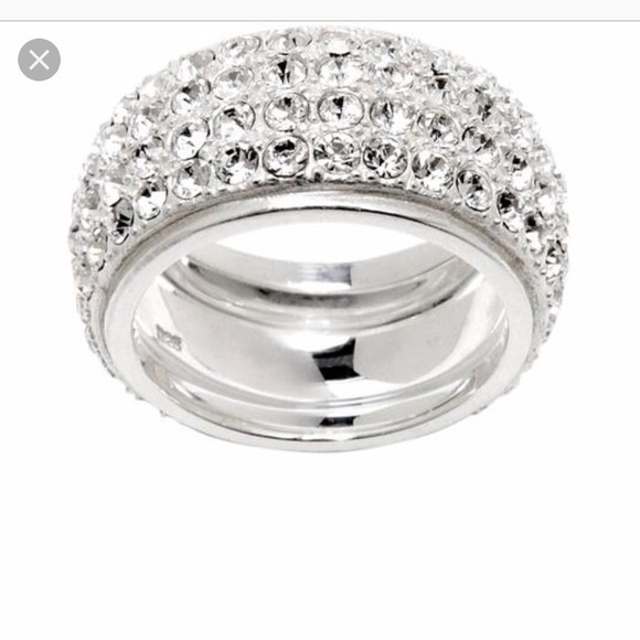 Sterling and simulated diamond ring. - Picture 2 of 3